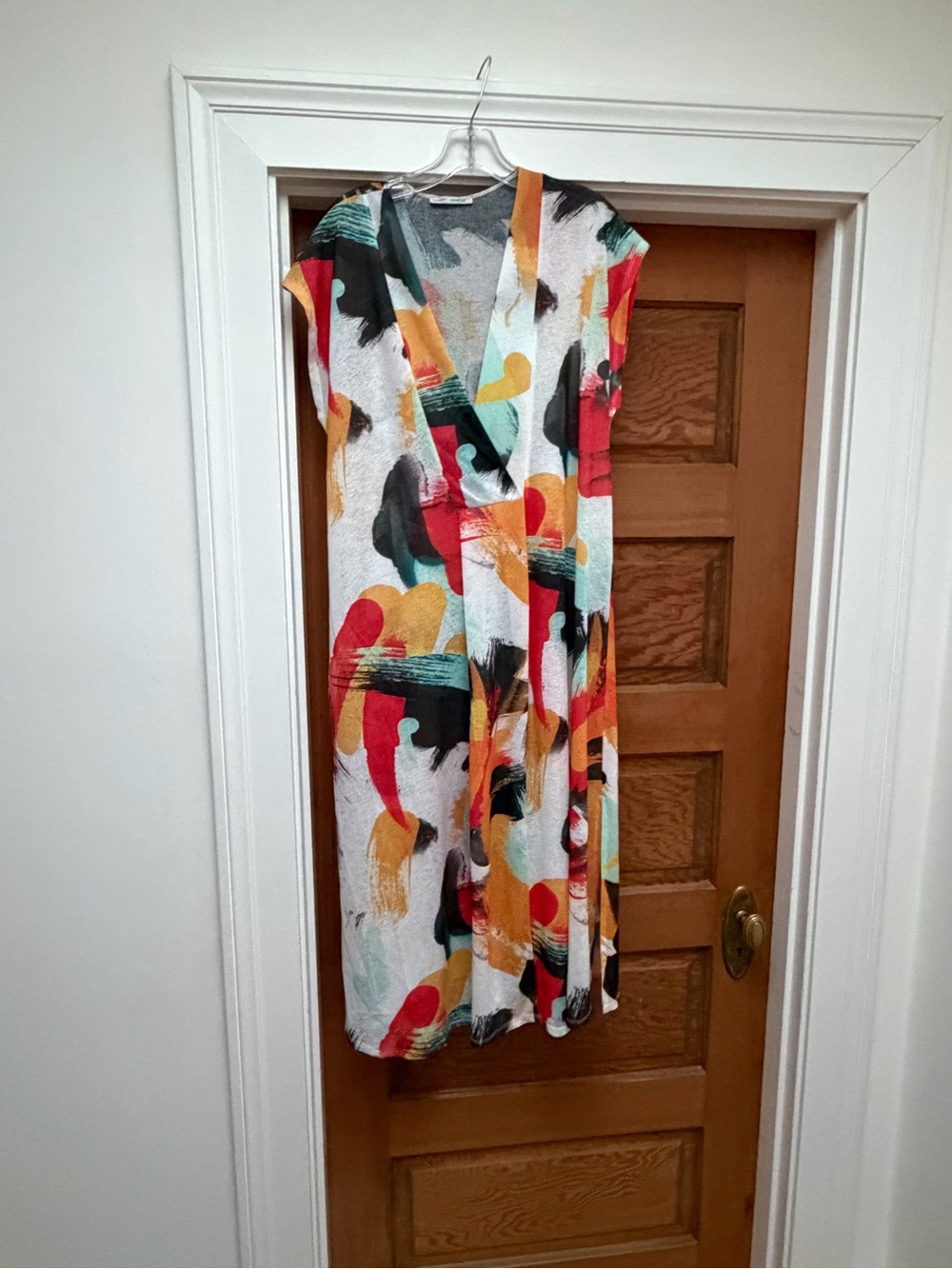 Size L Zara Abstract Brushstroke Maxi Dress - Multicolor Zara collection
